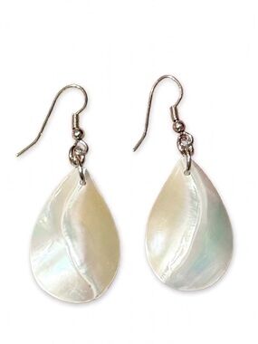 Chambered Nautilus Shell Teardrop Earrings